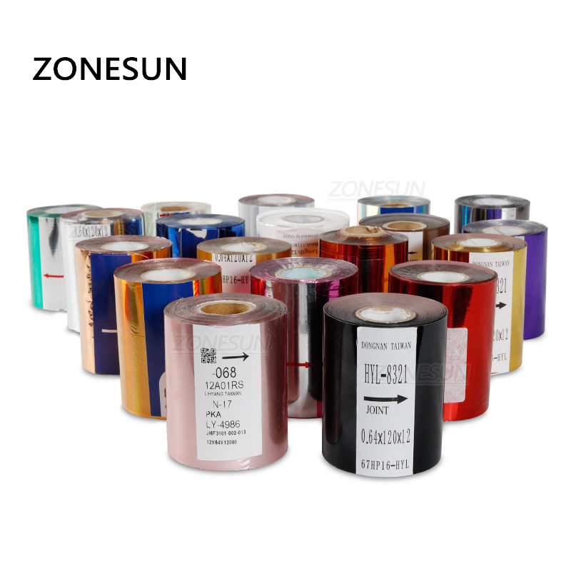 ZONESUN 10cm Rollen Heißer Folie Stanzen Papier Wärme Transfer Eloxiert vergoldet Papier für Leder PU Brieftasche Heißer folie stanzen handwerk