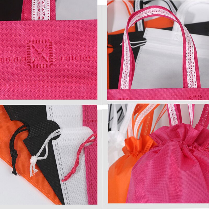 Portable Drawstring bags Girls Shoes Bags Women Non-woven Travel Pouch Storage Clothes handbag Dustproof Makeup bag