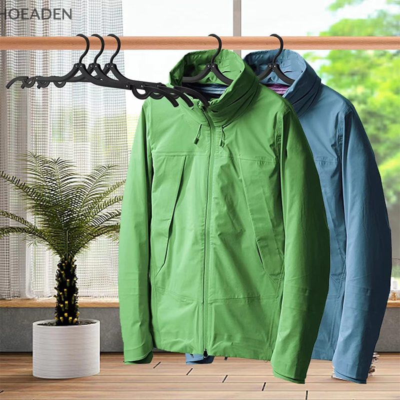 Perchas de viaje de 20 piezas, organizador de perchas de viaje plegable portátil, accesorios de plástico para crucero, estante colgante de ropa esencial