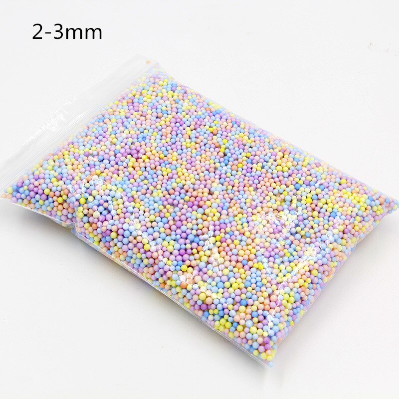 1 Pack Small Slime Beads Ball Foam Beads Mud Accessory Tiny Slime Clay Foam Filler For DIY Supplies: S