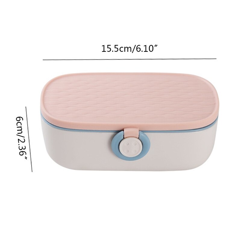 Plastic Storage Box with Removable Tray Multipurpose Sewing Tool Organizer Case