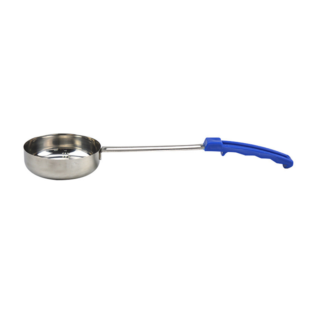 Pizza Spread Sauce Ladle Rubber Handle Flat Bottom Kitchen Cooking Spoon with Long Rubber Handle Kitchen Cooking Utensils: 8 ounce