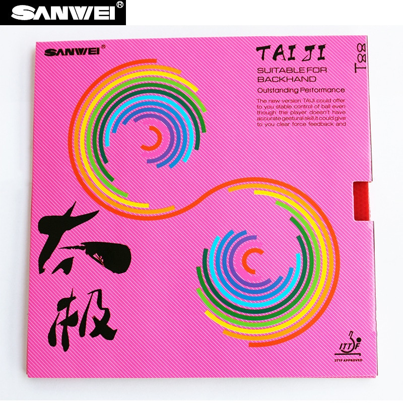 SANWEI TAIJI PLUS (TAICHI) Half-Tacky SANWEI Table Tennis Rubber (Pink Tension Sponge) SANWEI Ping Pong Rubber