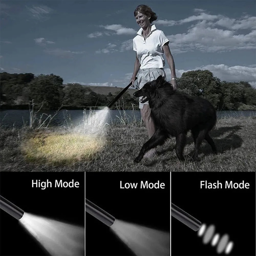LED Baseball Bat Flashlight Waterproof Aluminium Alloy Super Bright Baton Emergency Protection and Outdoor Lighting Flashlight