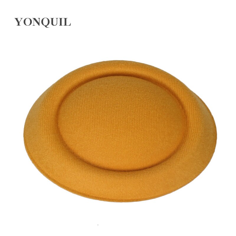 20 Kleuren 16Cm Tovenaar Hoeden Bases Wolvilt Party Hoeden Diy Haaraccessoires Pillendoosjepet Stewardess Cap 12 stks/partij MH018: Goud