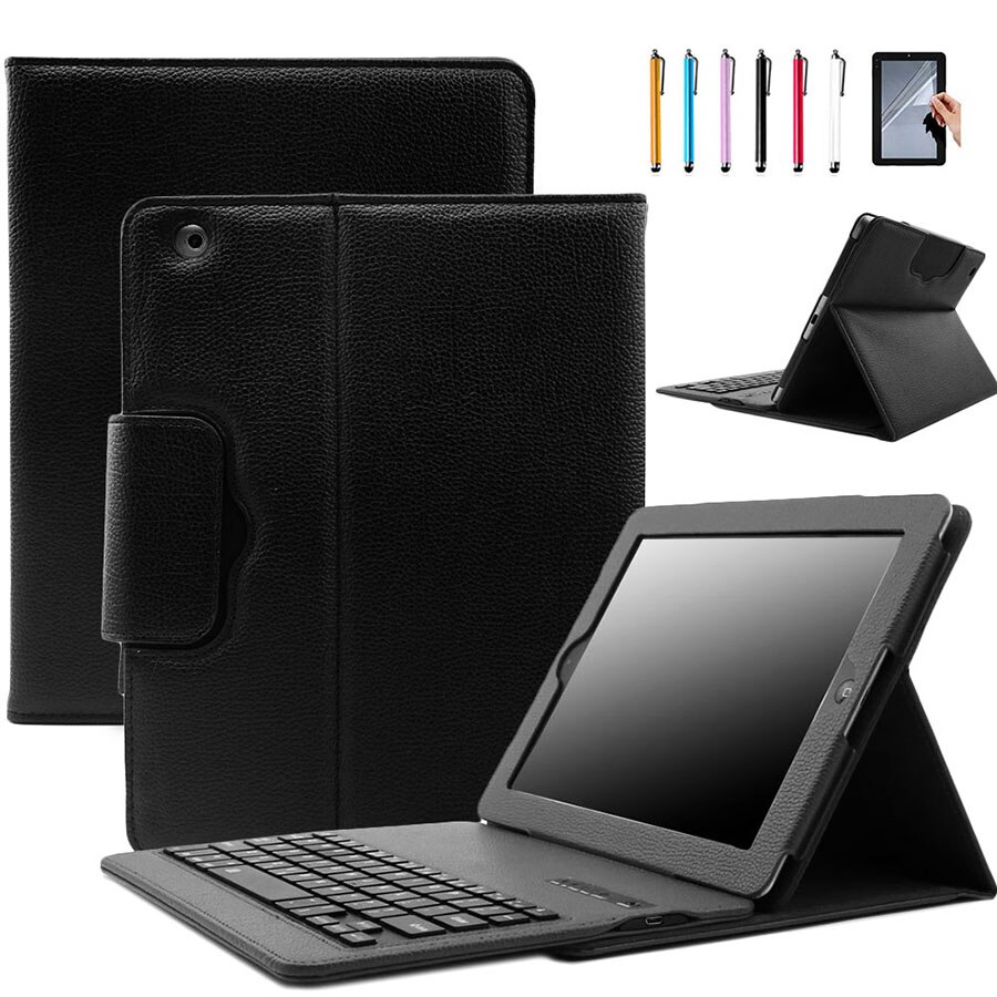 Funda para teclado para iPad Mini 1 2 3, 2 en 1, 7,9 pulgadas, Bluetooth, PU, funda de soporte de cuero, teclado inalámbrico