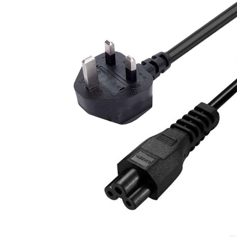 K32c bärbar dator strömkabel sladd 3 -polig kontakt pvc-isolerad kabel för bärbar dator laddningsadapter 1.2m 4ft