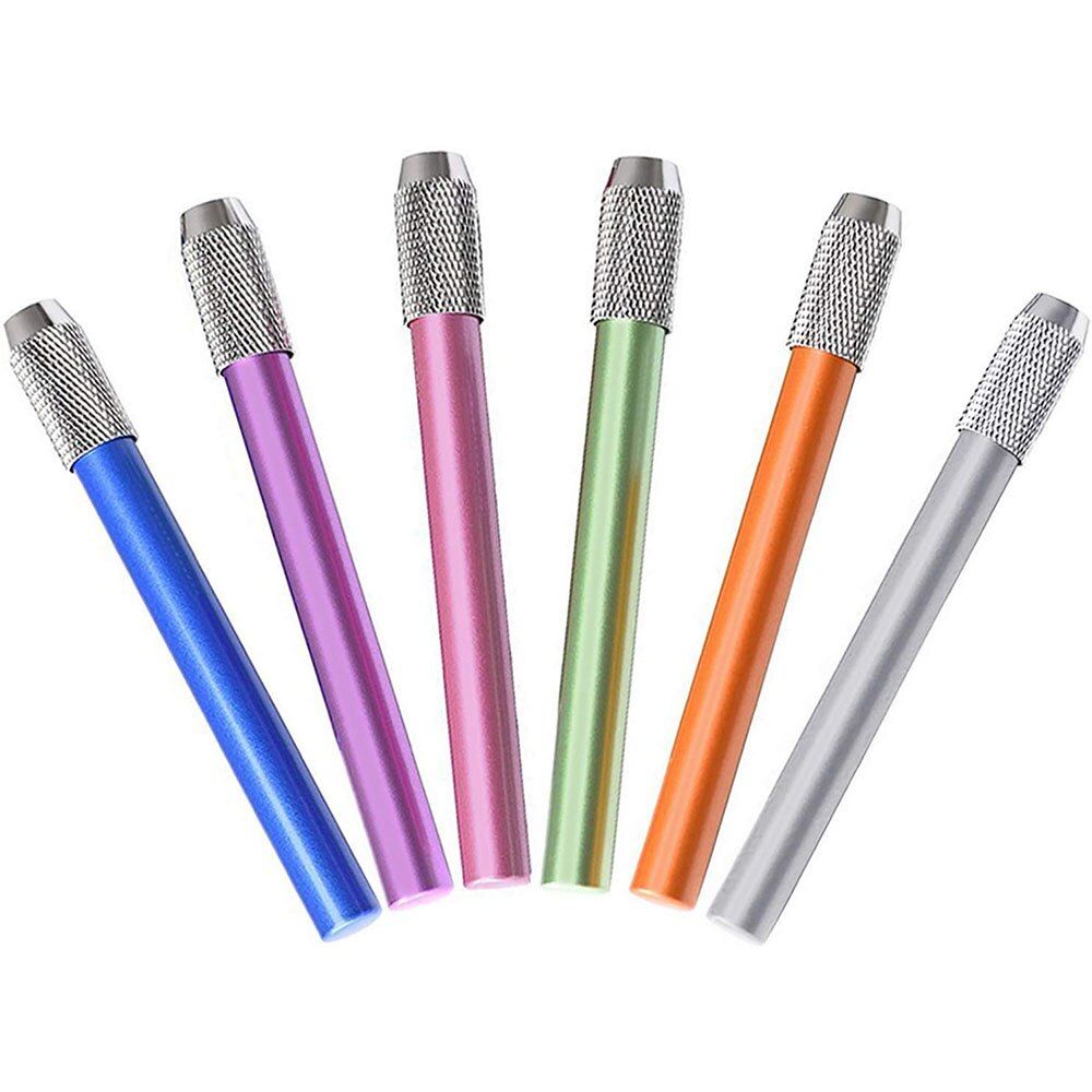 Adjustable Pencil Lengthener Handy Premium Aluminum Pencil Extender Holder For School Office Supplies Art Writing Tool(6 Colors)