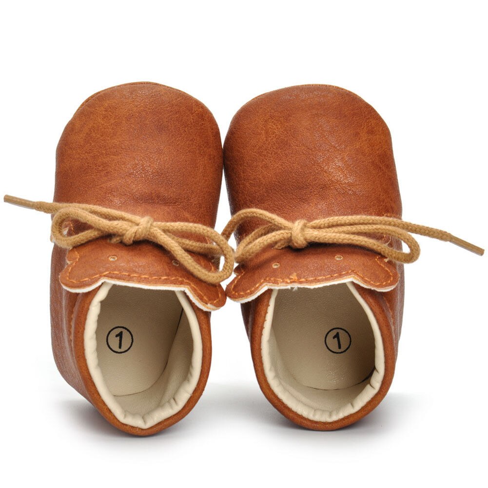 Eerste loopstoel pasgeboren peuter baby jongen meisje waterdichte wieg schoenen zachte zool leren sneakers 3d beer cartoon prewalker 0-18m