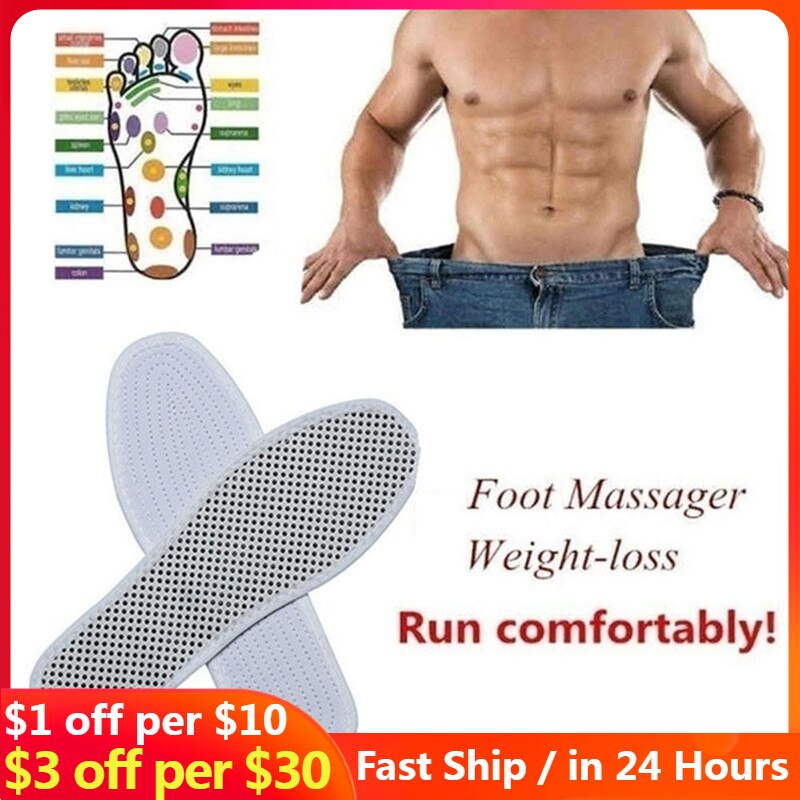 4 stücke/2Paare Magnete Magnetische Massage Einlegesohlen Fuß Akupressur Schuh Pads Therapie Abnehmen Einlegesohlen für Gewicht Verlust Schneiden Pads