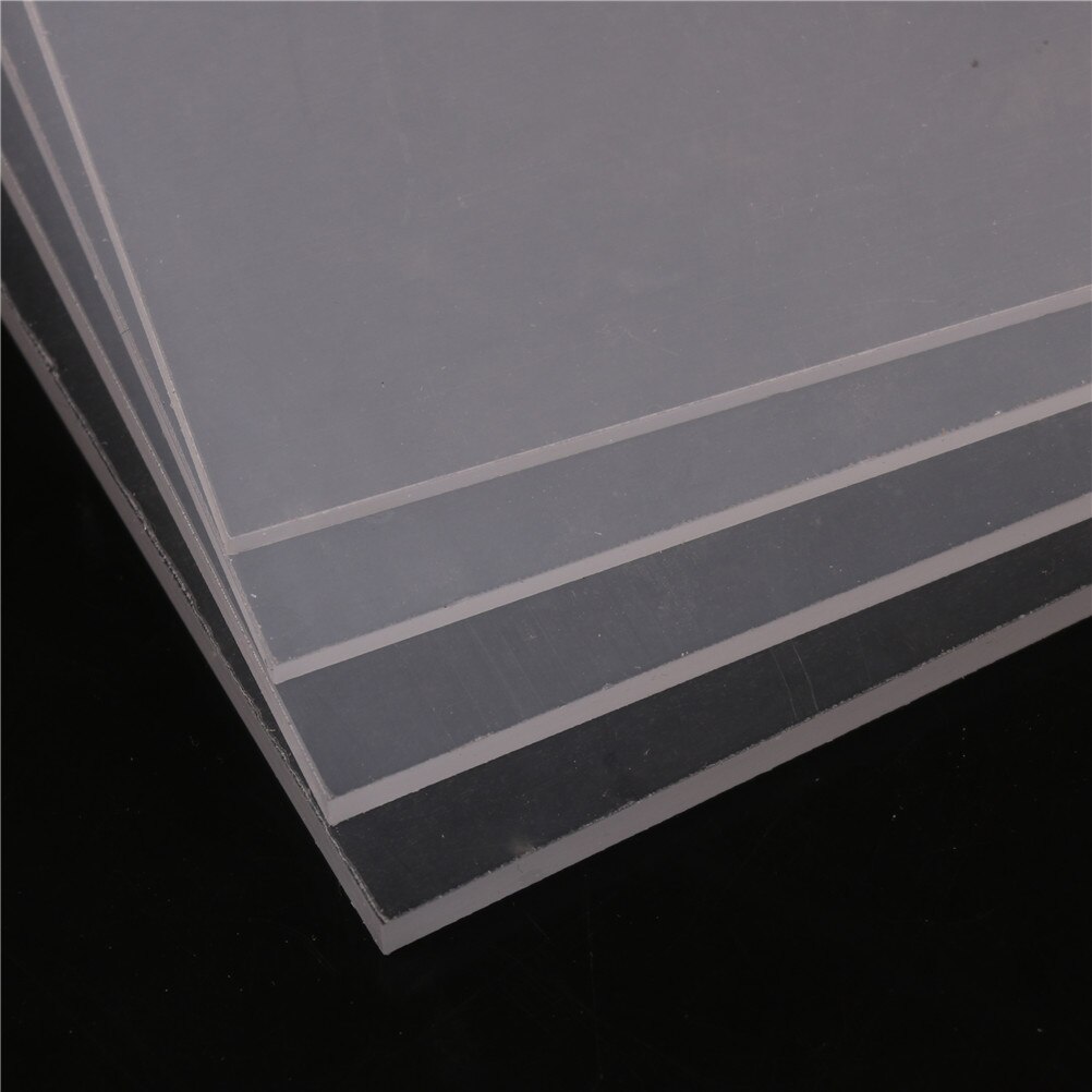 1 stk 2-5mm tykkelse klar akryl perspex ark skåret plast gennemsigtigt bord perspex panel