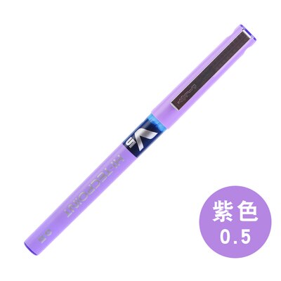 Japan papirvarer pilot bx -v5 0.5mm straight pen stor kapacitet farve blæk kuglepen skole forsyninger: Lilla