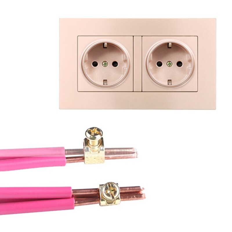 146 Model EU Plug Electrical Wall Socket Indoor Replaceable Socket Panel Four Holes Power Outlet for Bedroom Living Room T8NA