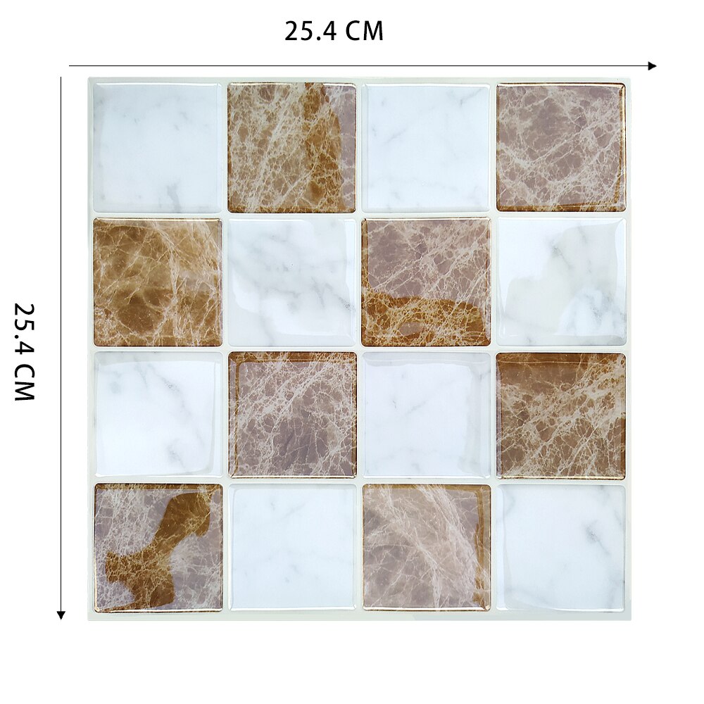 Dosseret auto-adhésif de cuisine et imperméable en mosaïque, peeling en vinyle, autocollant mural, décoration de la maison, 1 feuille