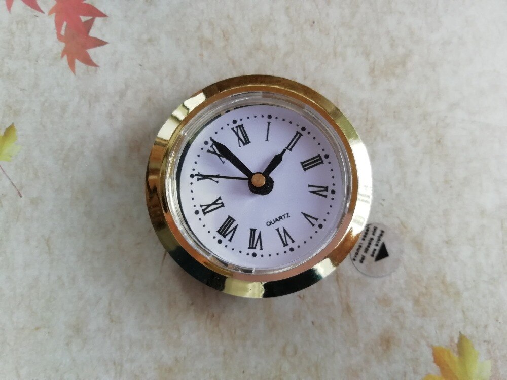 2 Pieces Outside Diameter 50MM Built - in Clock Gold Rim Classic Clock Quartz Movement Round Clocks Head Insert Quartz