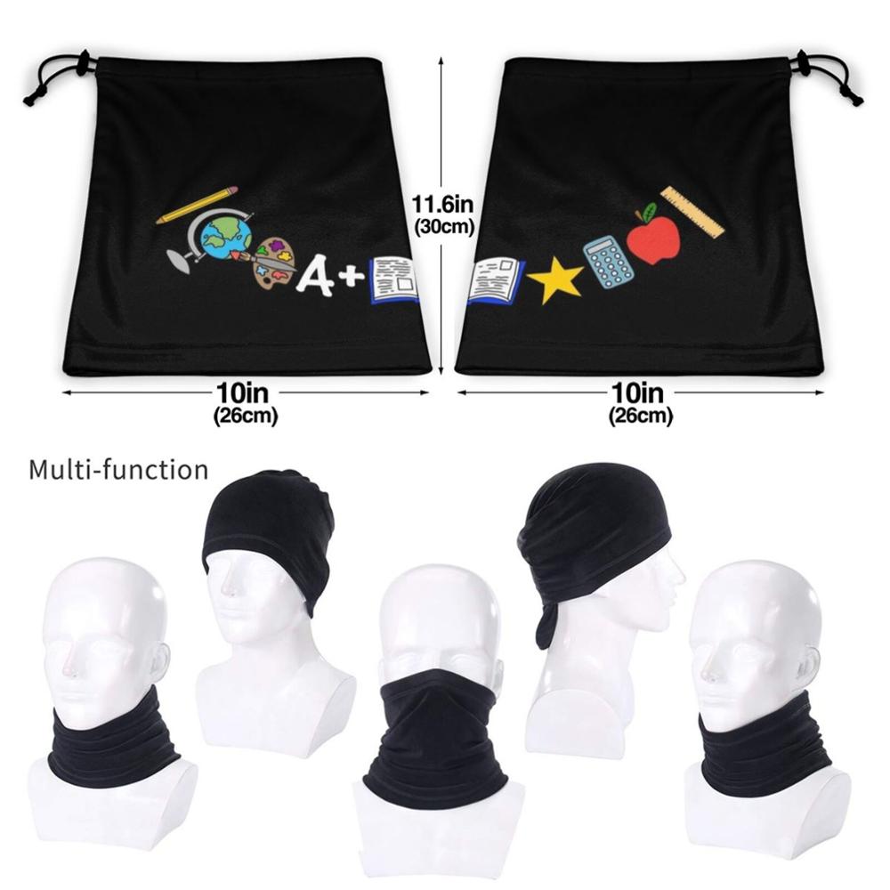 Teacher Smile Bandana Scarf Mask Scarfs Neck Warmer Headwear Teacher School Geek Science Nerd College Math Teacher Back To