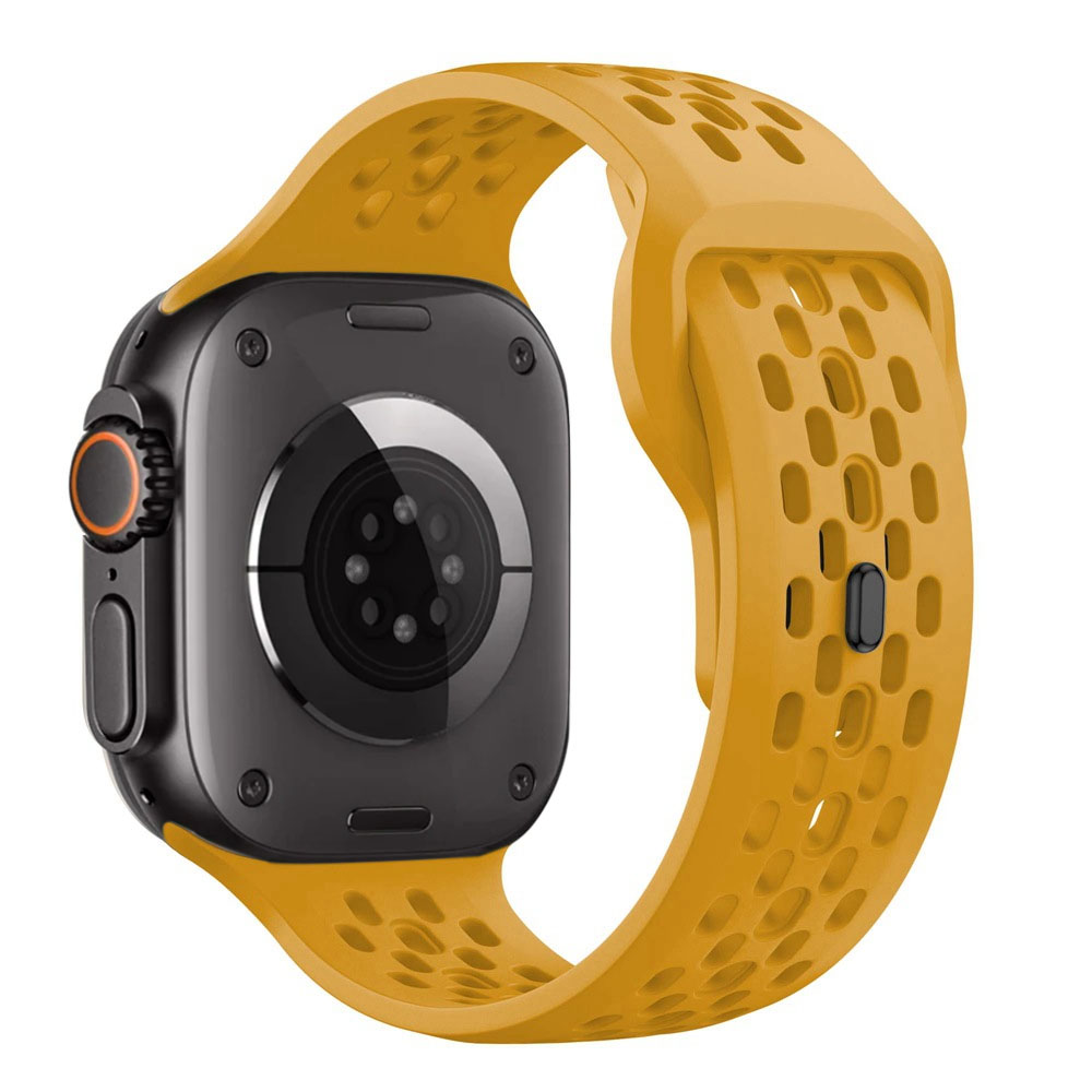 Correa de silicona para Apple Watch Correa 46mm 45mm 41mm 44mm 49mm 40mm 42mm pulsera Correa para Iwatch Series 10 9 8 7 6 5 SE Ultra 2: Red black / 12 mm