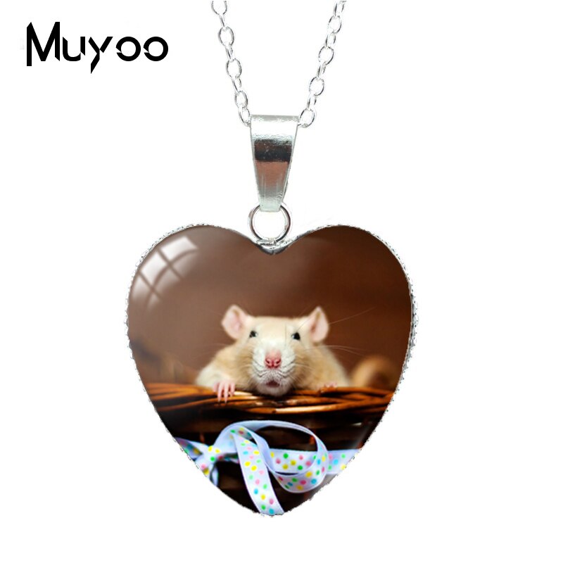 Cute Pets Animal Mouse Funny Hamster in the Bag Heart Pendant Necklace Jewelry for Kids HZ3: 6