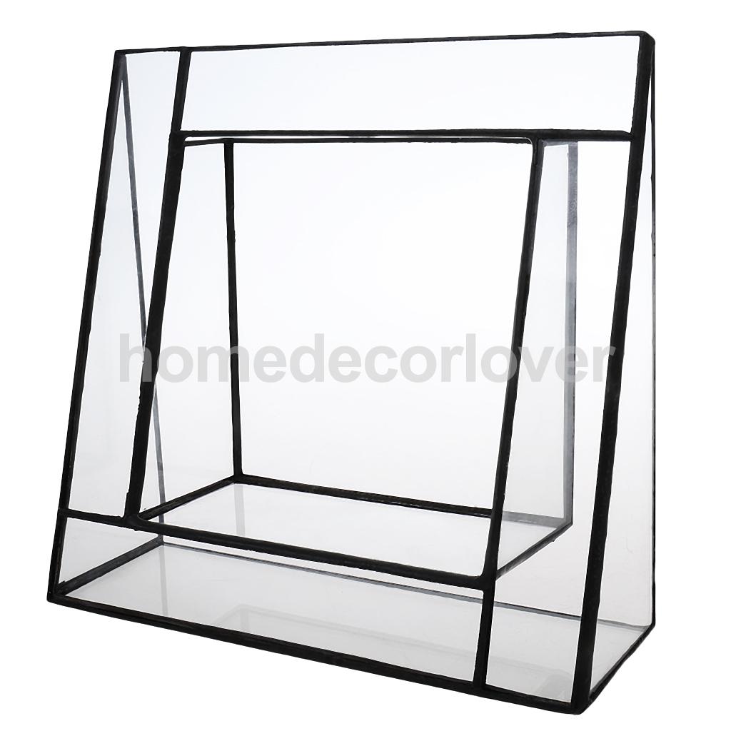 Irregular Glass Geometric Terrarium Box Tabletop Succulent Air Plant Fern Moss Pot Planter