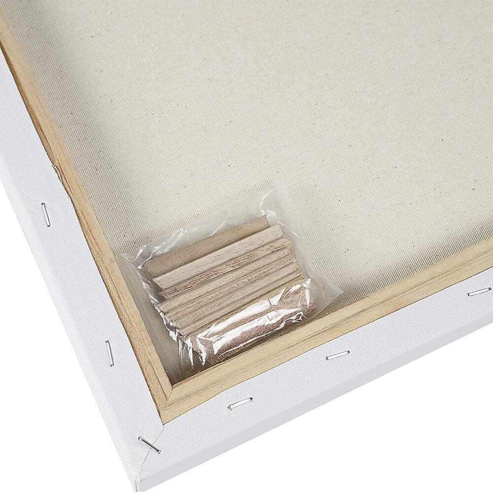 Tablero de lona en blanco con marco de madera, tablero de dibujo al óleo para pintar, bricolaje, Kits de números, suministros escolares de pintura al óleo