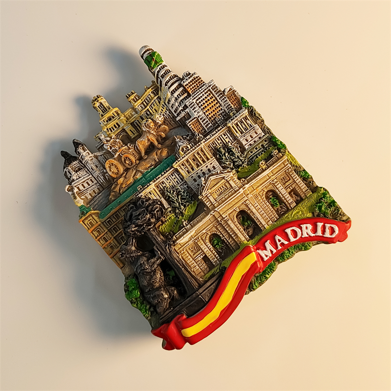 España, patrado, pintura de resina, estereoscópico 3D, manualidades, comemoración de viajes, decoración del hogar, imán divertido, imanes de refrigerador
