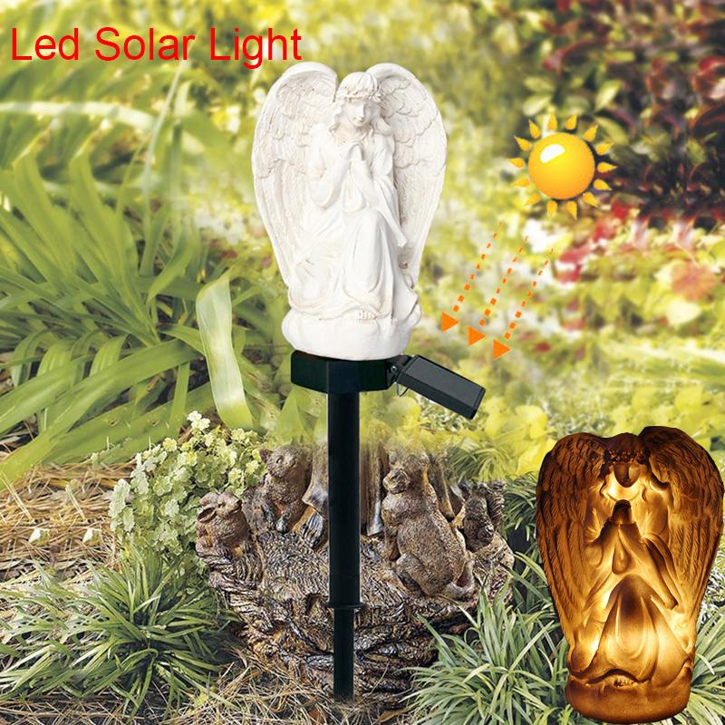 Sol indsats lys udendørs engel mønster sol lys led græsplæne lampe vandtæt udendørs gård belysning græsplæne landskab lys