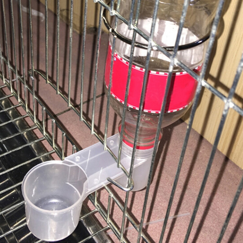 2Pcs Portable Plastic Clear Water Bottle Bird Feeder Drinker Cup for Poultry Dove Pigeon Bird