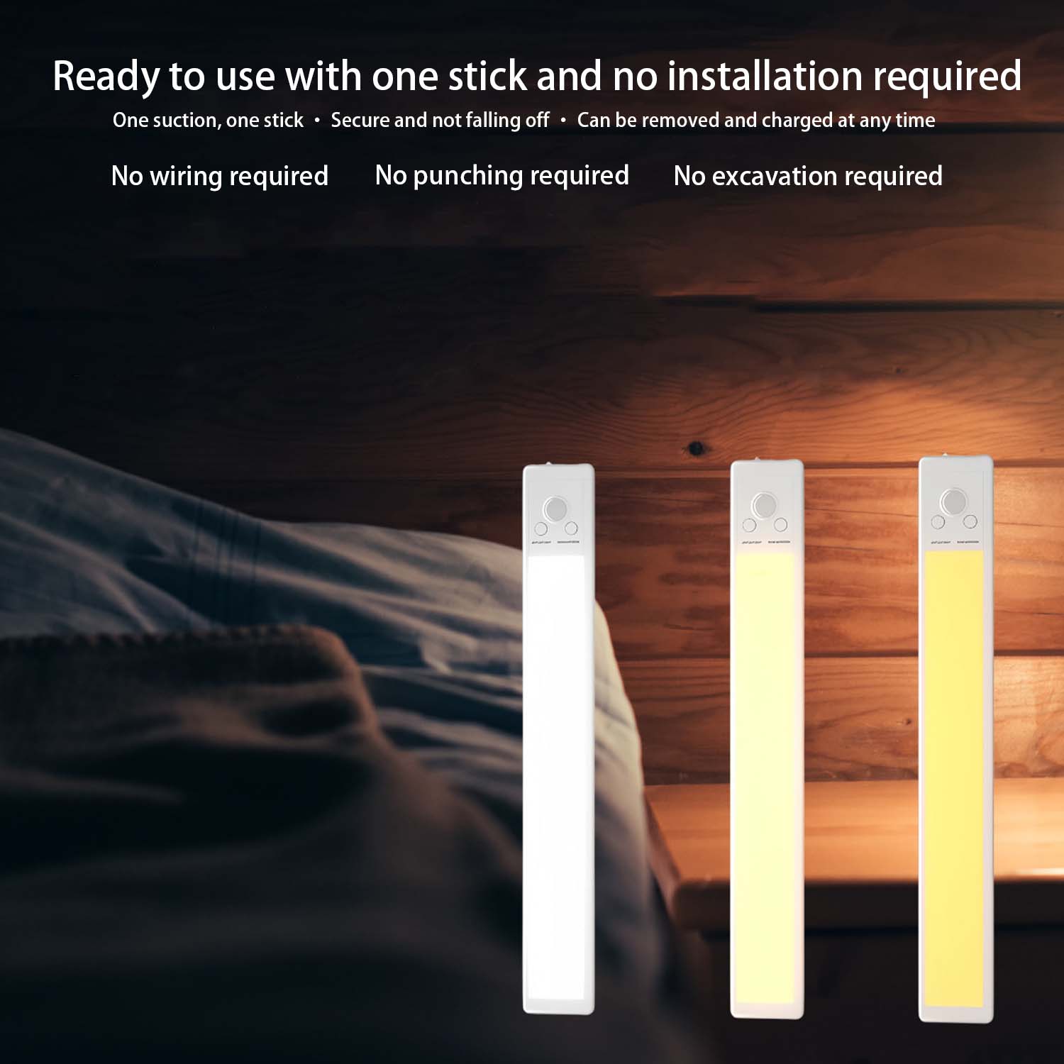 Luz LED para armario, lámpara Led con Sensor de movimiento recargable por USB tipo C para iluminación de armario de cocina, 25cm/30cm