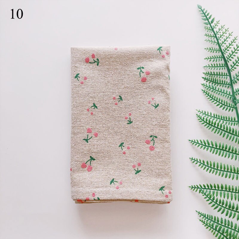 Plaid Cotton Placemat Fabric Table Mats Napkins Simple Japanese Style Tableware Kitchen Tool: 10