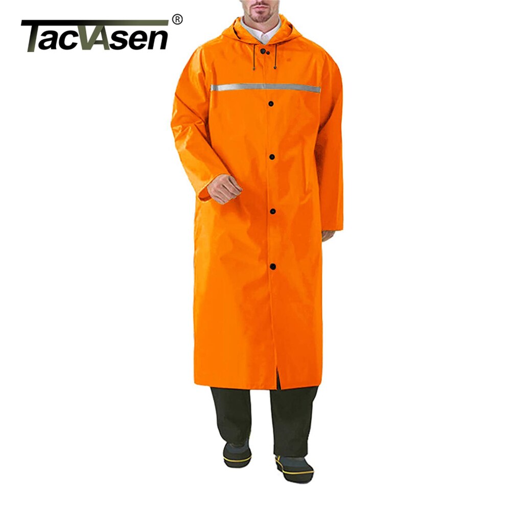 TACVASEN Waterproof Rain Jackets Men's Outdoor Raincoats Water Resistance Raincoat Hiking Camping Working Rainwear Hooded Jacket