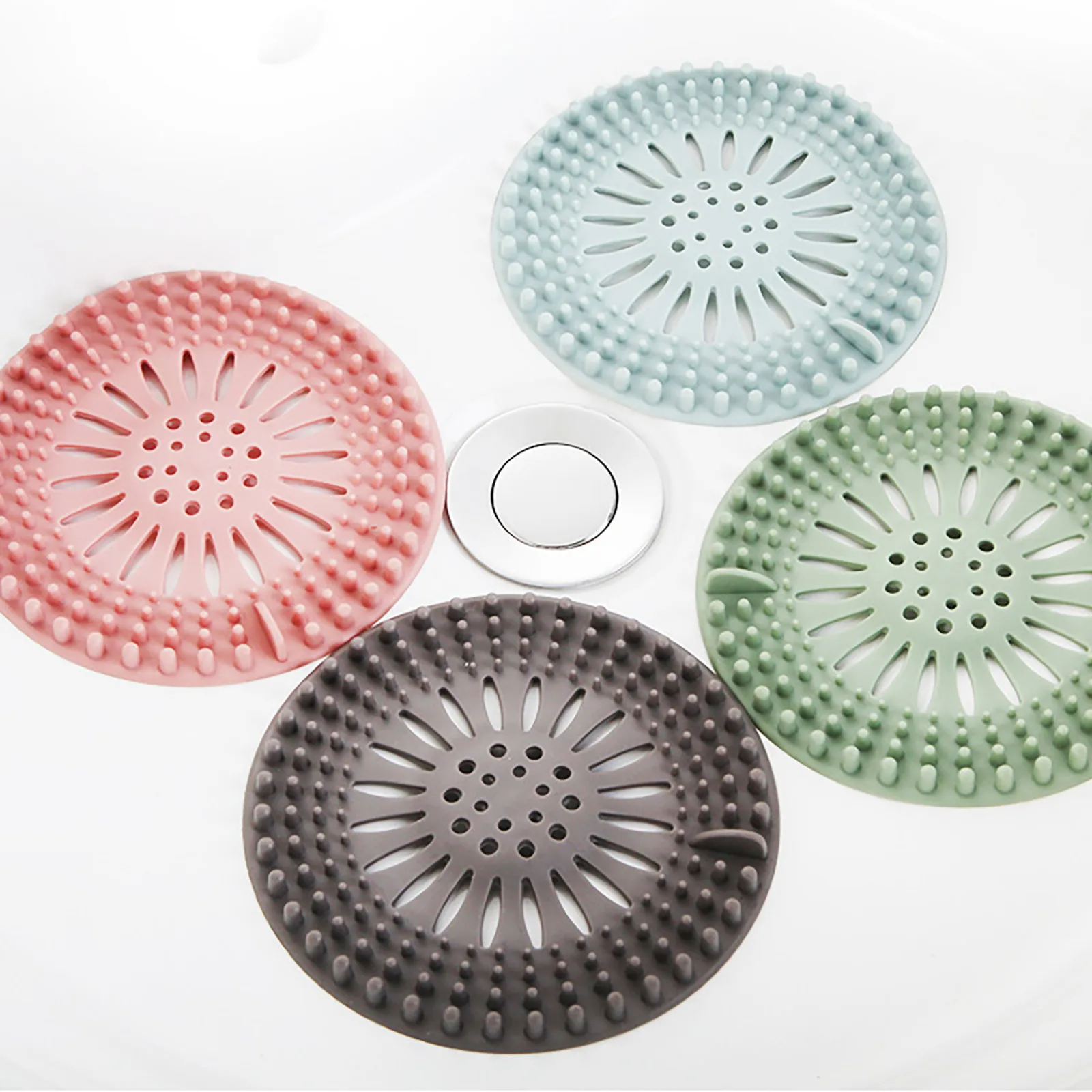 5PC Haar Sieb Waschbecken Anti Verstopfung Filter Dusche Boden Ablauf Stecker Silikon Küche Deodorant Stecker Schlecht Zubehör