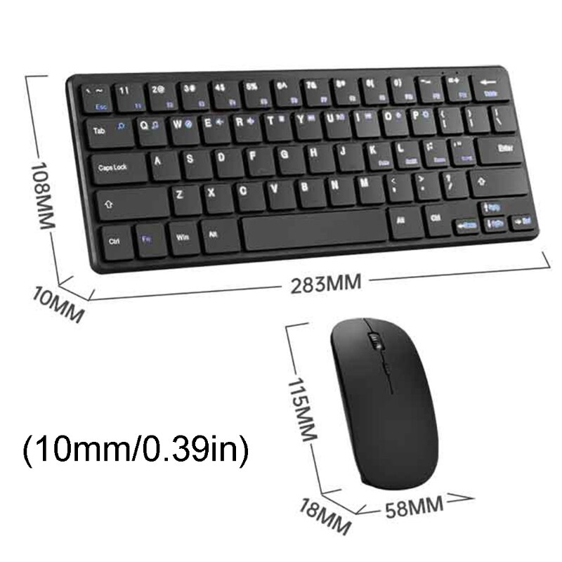 2.4G Wireless Keyboard Mouse Combo Set 1200DPI Silent USB Control for Laptop PC