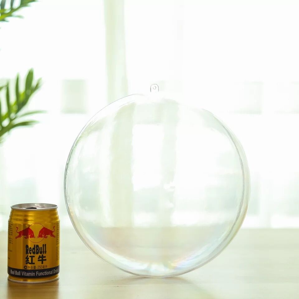 1pcs 20cm Acrylic Transparent Ball Clear Plastic Ball for Wedding Candy Box Favors Bag Year Christmas Tree Decor