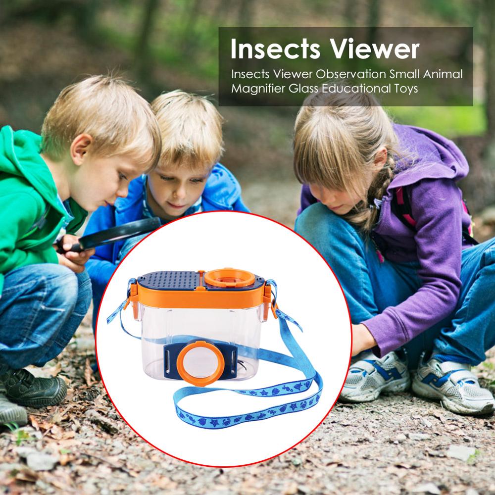 Overdrijf Microscoop Kids Toy Kinderen Wetenschap Kleine Insect Catcher Bug Viewer Kinderen Draagbare Interactieve Aanwezig