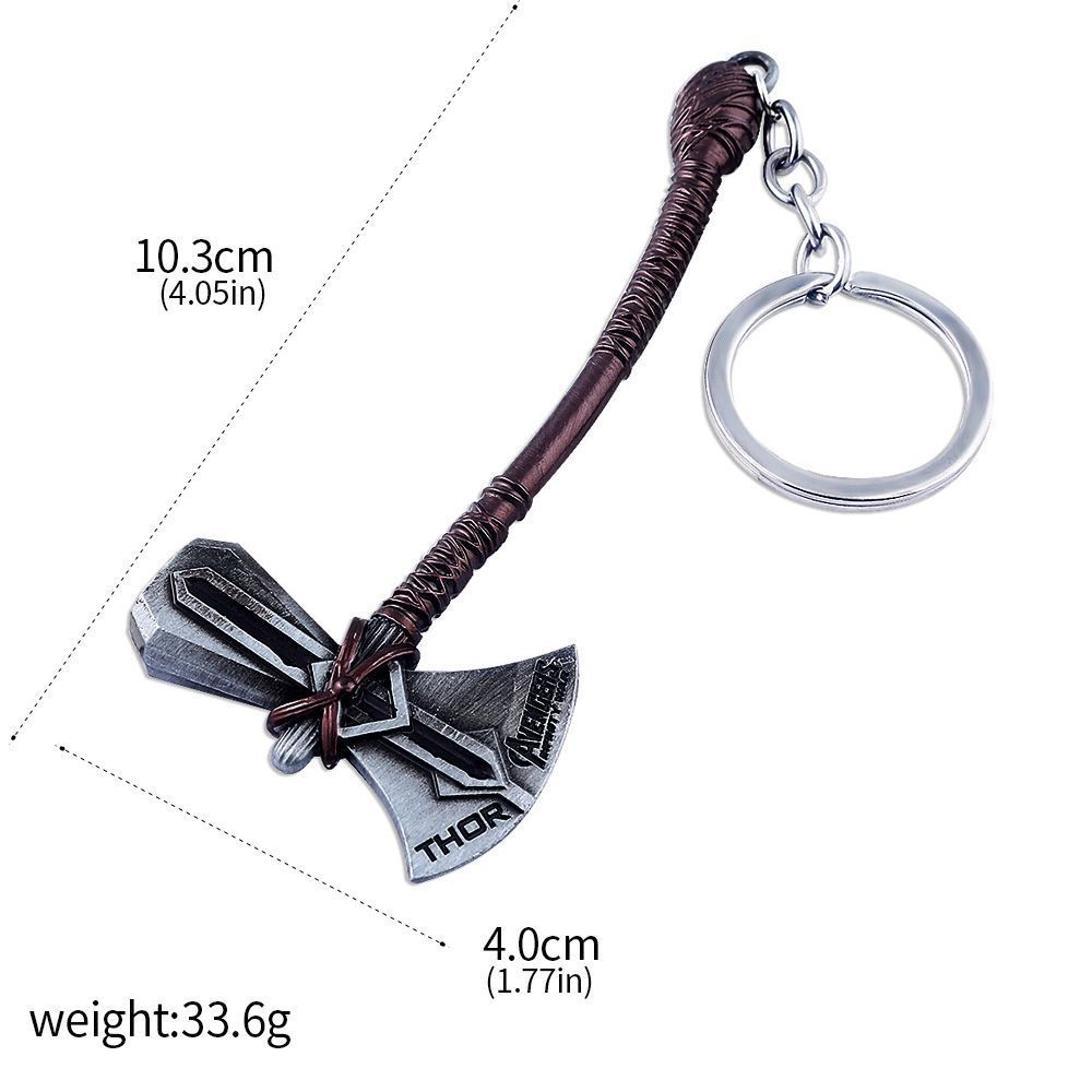 Thor Hammer Metall Schlüsselanhänger Film Schmuck Schlüsselanhänger Cosplay Stütze Schlüsselhalter für Fans Tasche Ornament Auto Anhänger