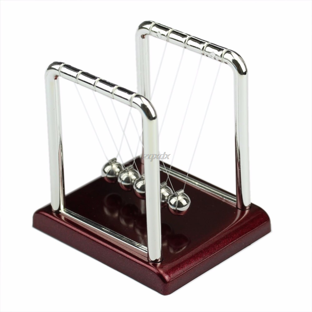 Staal Newton 'S Cradle Balance Ball Natuurkunde Science Pendulum Desk Fun Speelgoed Rental &