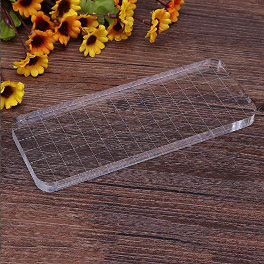 High Transparency Acrylic Block for DIY Transparent Seal Stamp Block for Photo Album Decorative DIY Scrapbooking Clear