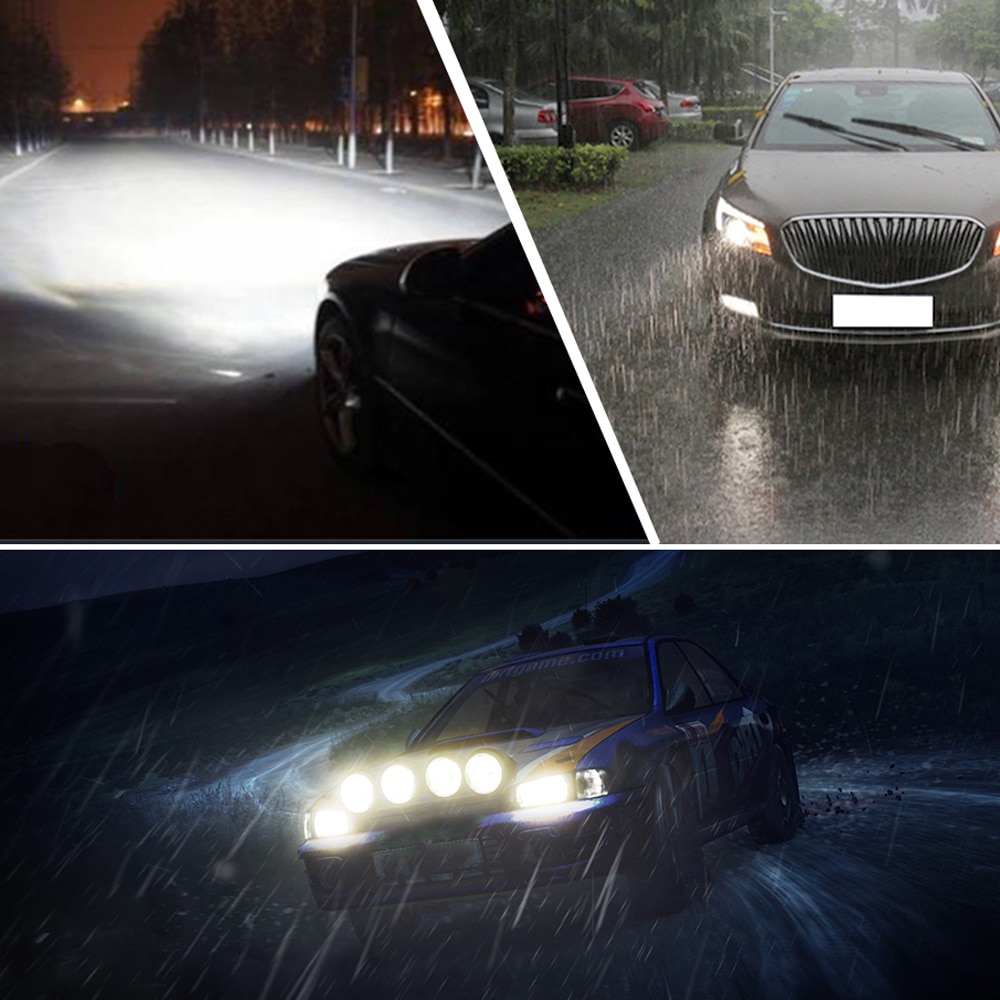 2 stk led xenon  h7 bil forlygter pære 12v 55w 6000k 12000lm bil lys høj effekt til led xenon auto forlygte kit bil styling