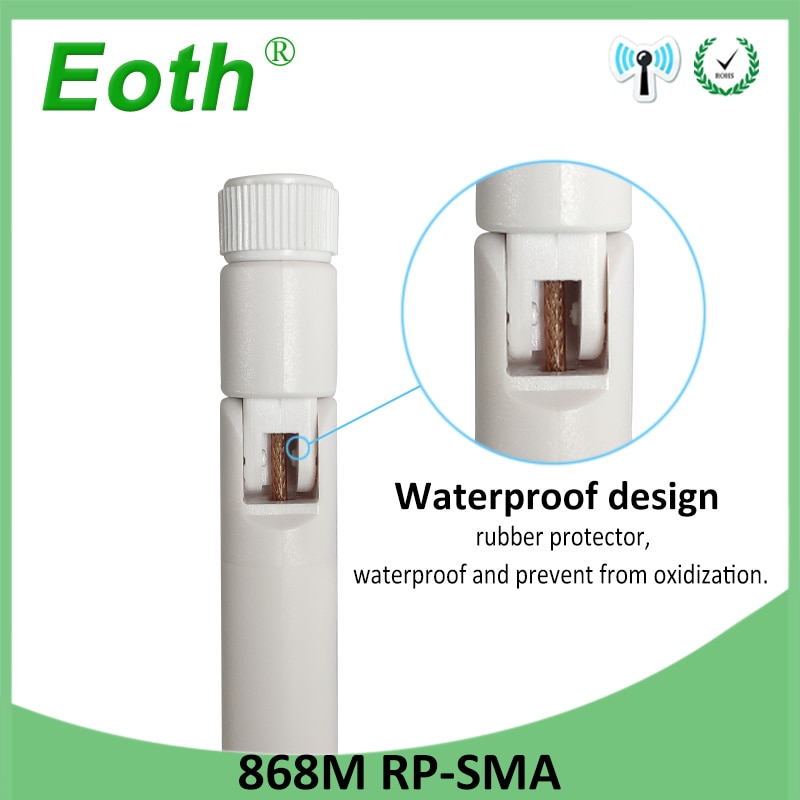 EOTH – antenne de réception de signal 868mhz 5dbi sma femelle 915mhz, module lora, antenne pbx iot, lorawan, gain élevé, 2 pièces