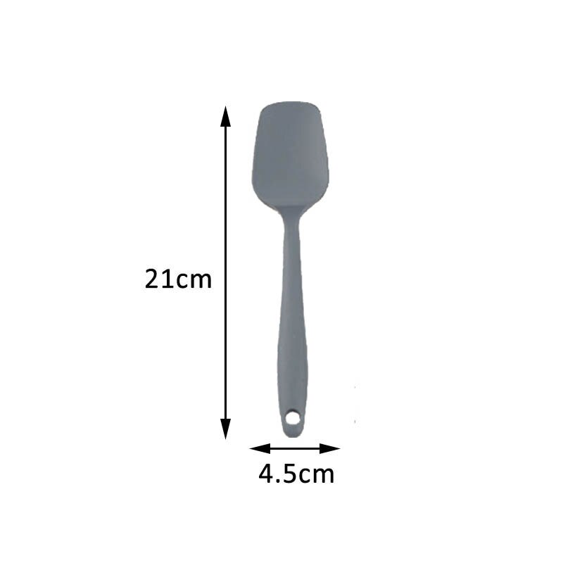 1Pcs Mini Baking Tools Spatula Shovel Food Grade Silicone Multi Purpose Kitchen Utensils 3Colors Cooking Supplies Non-stick: gray small spatula