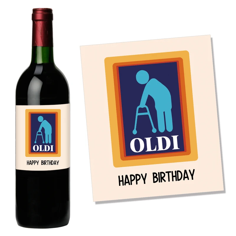 4 unidades/pacote oldi feliz aniversário etiquetas de garrafa de vinho para ele etiquetas de presente de vinho para homens pai amigo engraçado aniversário garrafa de vinho adesivos