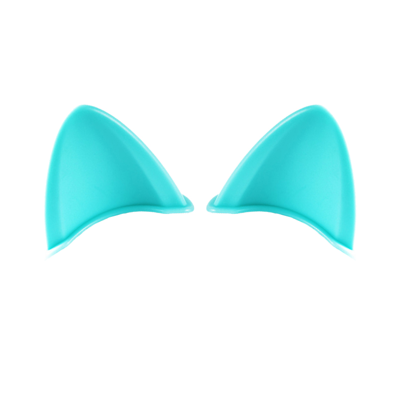 2pcs Universal Helmet Cat Ears Decoration Moto Electric Car Driving Styling Cute Cat Ears Stickers Decor Helmet Accessories: WHITE