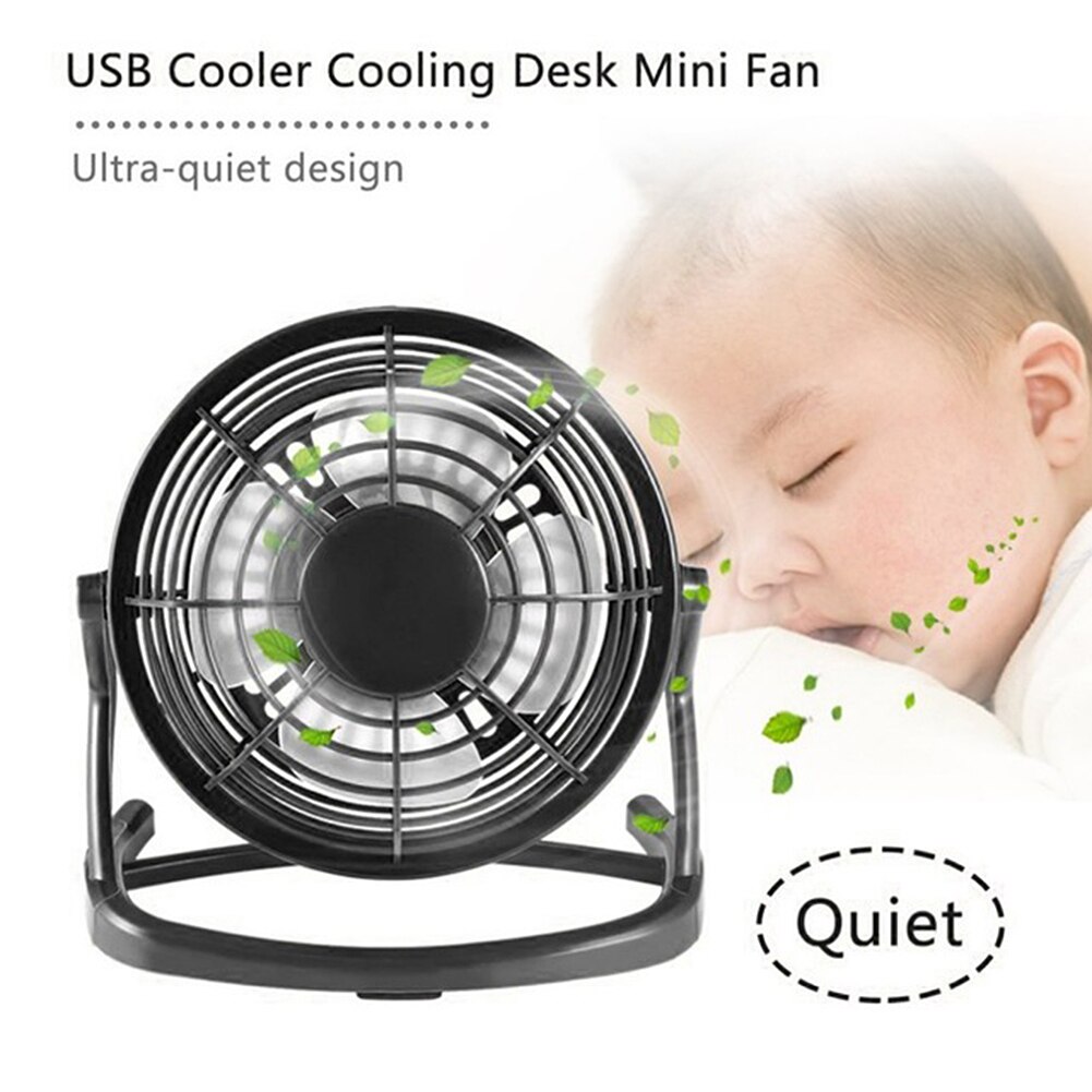 Desk Fan Ultra Quiet Low Voltage USB Portable Office Home Fan