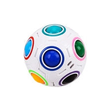 Rainbow Ball Puzzles Spheric Magic Cube Fidget Toys Adult Kids Plastic Puzzle Football Learning Educational Toys Children: Default Title