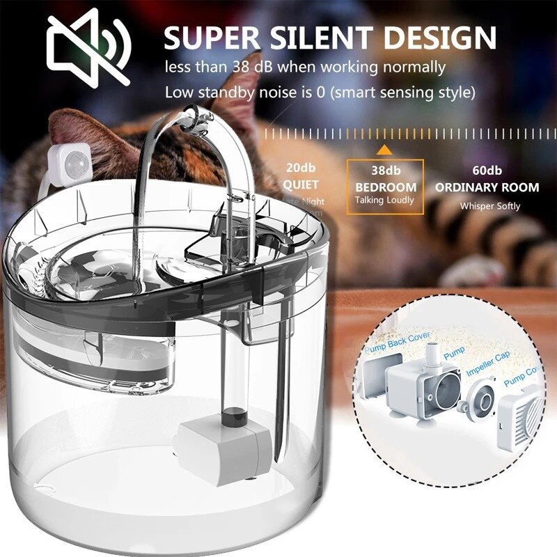 Fuentes de beber para gatos, circulación automática, inteligentes, inducción, para beber agua para perros y gatos