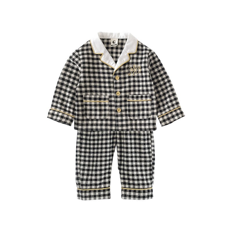 Barne Pyjamassett Bomull Rutete - Langermet - Nattøy Gutter Jenter