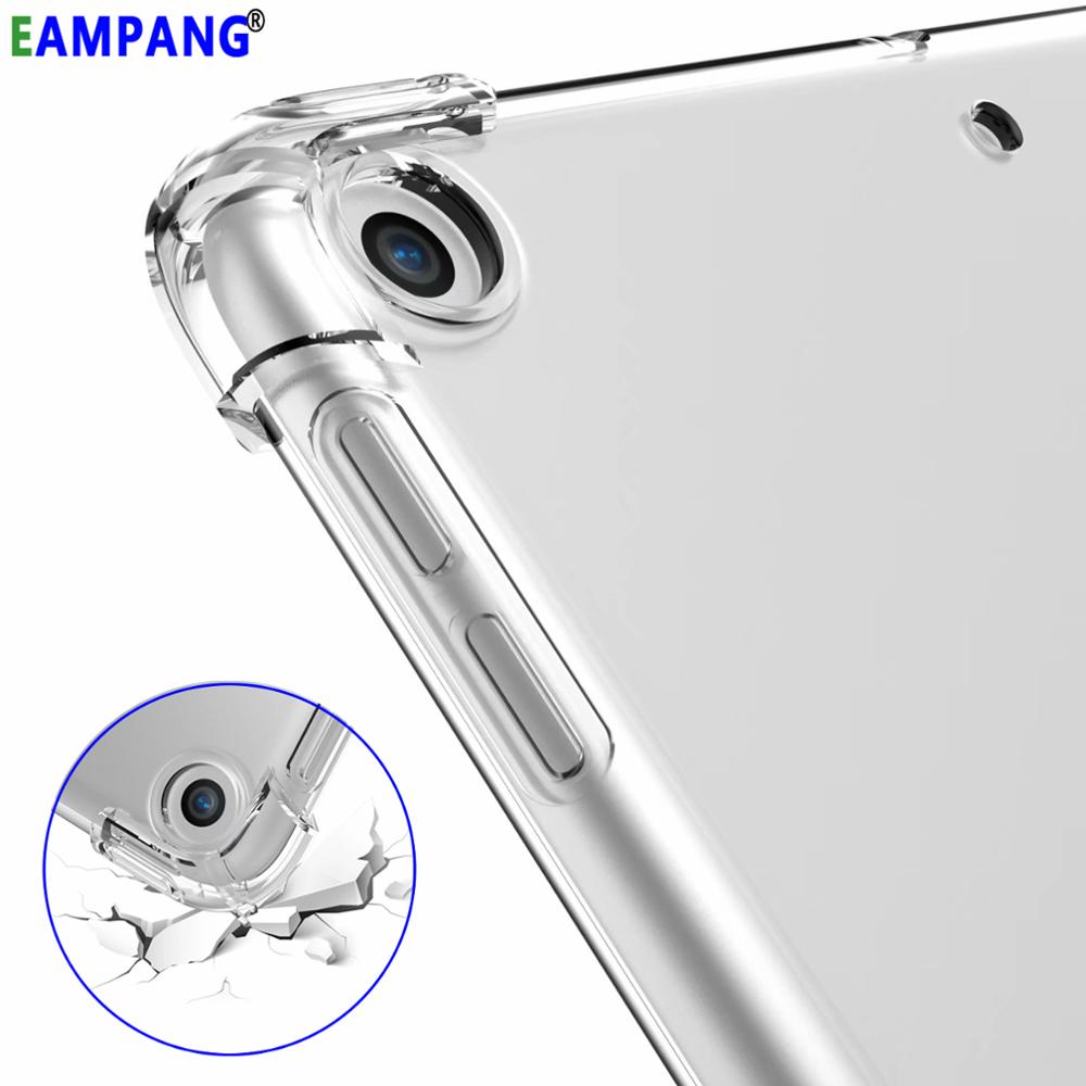 Voor ipad air 2 air 1 ipad 9.7 hoesje cover  a1822 a1823 a1893 a1954 5th 6th generatie hoesje 360 graden draaibaar funda: Doorzichtige achterkant