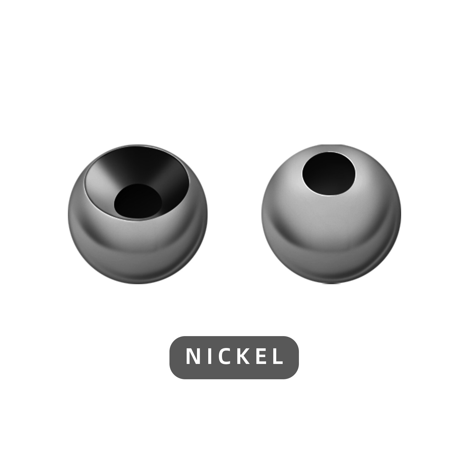 SF Cyclops Tungsten Bead Head Eyes for Fly Tying Nymph Head Ball Beads Nickel（25 Pieces）: 2.0mm