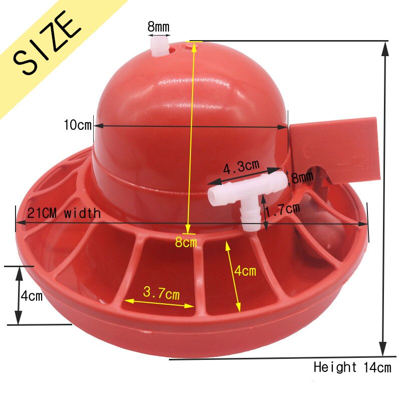 1 Set Chicken Drinking Fountains Small Plas Drinking Water Tray Farm Animals Feeding Watering Supplies