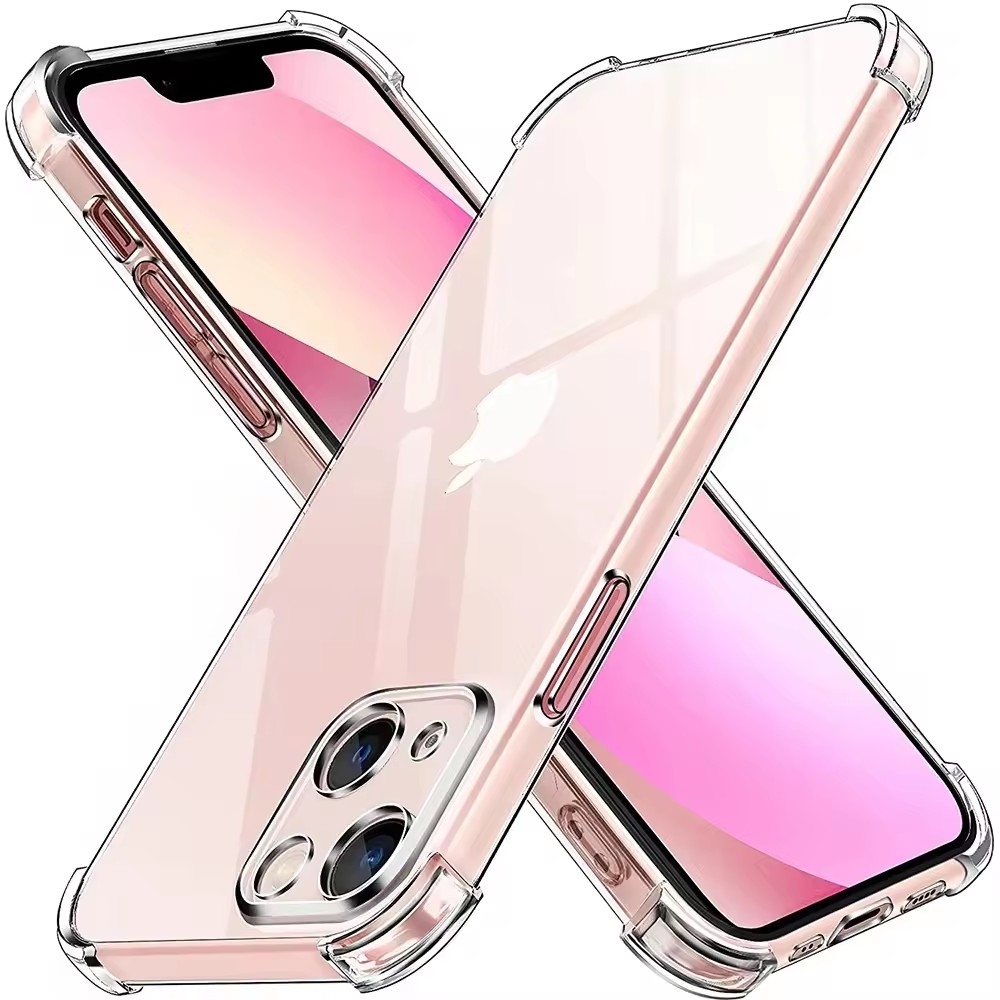 Coque de luxe antichoc en silicone pour iPhone 15 14 Plus 13 12 Mini Pro Max X Xs XR 7 8 6 Plus, housse de pare-chocs transparente et souple